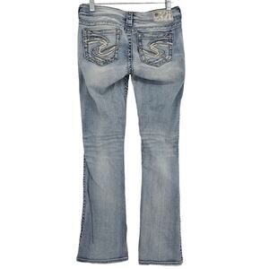 Silver Jeans Co Woman size W26/L31 Tuesday Low Slim Bootcut Denim Blue Jeans Y2K